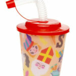 Drinkbeker met rietje