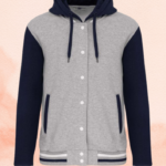 Baseball jacket met capuchon